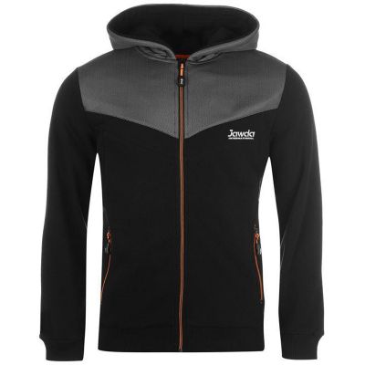 Grey Black Zipper Hoodies