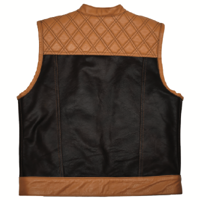 2 Tone Motorbike Leather Vest #2